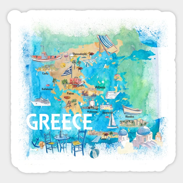 Greece Sticker by artshop77